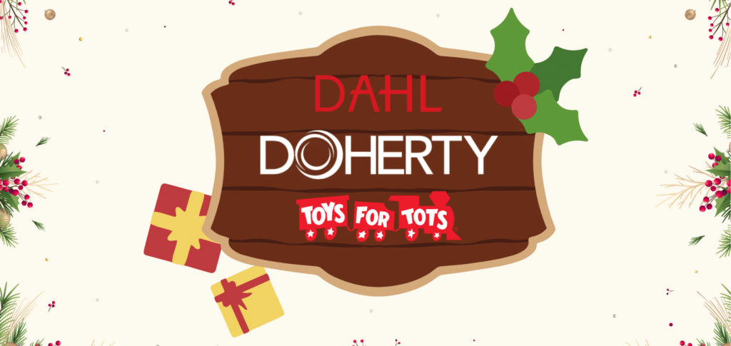 Toys for Tots, DAHL, and Doherty graphic