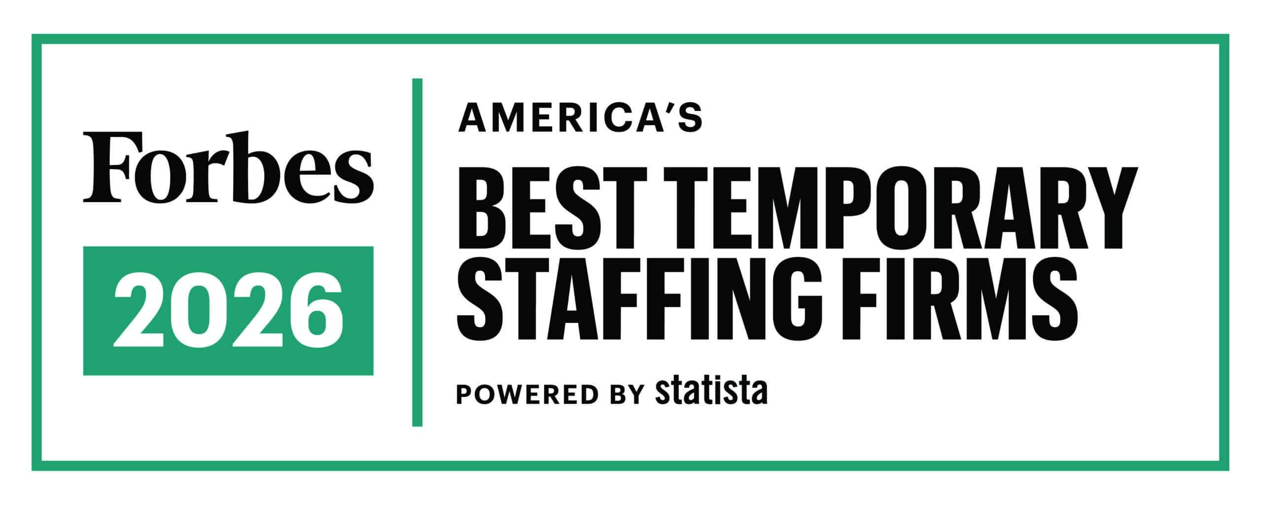 Forbes 2026 America's Best Temporary Staffing Firms